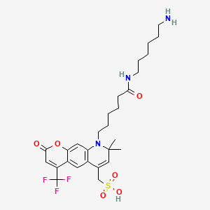 [9-[6-(6-aminohexylamino)-6-oxohexyl]-8,8-dimethyl-2-oxo-4-(trifluoromethyl)pyrano[3,2-g]quinolin-6-yl]methanesulfonic acid