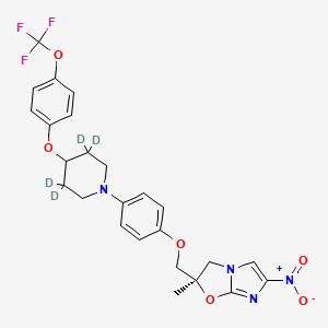 molecular formula C25H25F3N4O6 B12371998 Delamanid-d4-1 