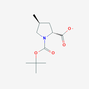 molecular formula C11H18NO4- B12372020 1,2-Pyrrolidinedicarboxylic acid, 4-methyl-, 1-(1,1-dimethylethyl) ester, (2R,4S)- 