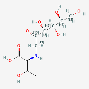 (2S)-3-hydroxy-2-[[(3S,4R,5R)-3,4,5,6-tetrahydroxy-2-oxo(1,2,3,4,5,6-13C6)hexyl]amino]butanoic acid