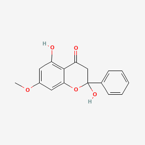 molecular formula C16H14O5 B12372045 2,5-Dihydroxy-7-methoxyflavanone CAS No. 35486-66-9