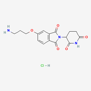 molecular formula C16H18ClN3O5 B12372057 5-(3-aminopropoxy)-2-(2,6-dioxopiperidin-3-yl)-2,3-dihydro-1H-isoindole-1,3-dione hydrochloride 