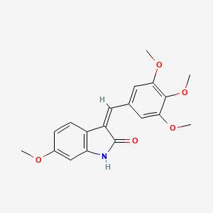 (3Z)-6-methoxy-3-[(3,4,5-trimethoxyphenyl)methylidene]-1H-indol-2-one