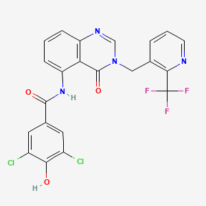 molecular formula C22H13Cl2F3N4O3 B12372085 Hsd17B13-IN-51 