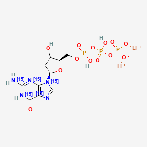 molecular formula C10H14Li2N5O13P3 B12372124 dGTP-15N5 (dilithium) 