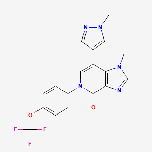 molecular formula C18H14F3N5O2 B12372202 Sea5ekp5LY CAS No. 1590403-33-0