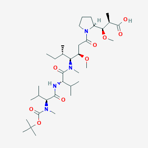 N-(tert-butoxycarbonyl)-N-methyl-L-valyl-N-[(3R,4S,5S)-1-{(2S)-2-[(1R,2R)-2-carboxy-1-methoxypropyl]pyrrolidin-1-yl}-3-methoxy-5-methyl-1-oxoheptan-4-yl]-N-methyl-L-valinamide