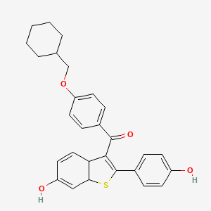 molecular formula C28H28O4S B12372240 [4-(Cyclohexylmethoxy)phenyl]-[6-hydroxy-2-(4-hydroxyphenyl)-3a,7a-dihydro-1-benzothiophen-3-yl]methanone 