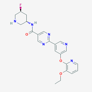 molecular formula C22H23FN6O3 B12372257 4Pxo8WQ1GP 