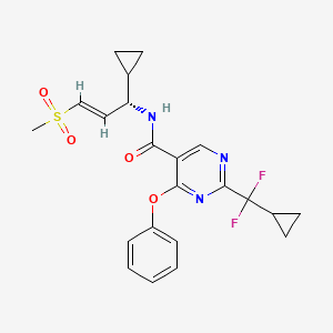 2-[cyclopropyl(difluoro)methyl]-N-[(E,1S)-1-cyclopropyl-3-methylsulfonylprop-2-enyl]-4-phenoxypyrimidine-5-carboxamide