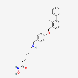 molecular formula C28H34N2O3 B12372292 N-hydroxy-6-[[3-methyl-4-[(2-methyl-3-phenylphenyl)methoxy]phenyl]methylamino]hexanamide 