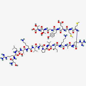 molecular formula C97H168N28O28S2 B12372302 H-Ser-Arg-Leu-Ser-Lys-Val-Ala-Pro-Val-Ile-Lys-Ala-Arg-Met-Met-Glu-Tyr-Gly-Thr-Thr-OH 