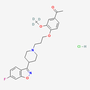 molecular formula C24H28ClFN2O4 B12372315 Iloperidone-d3 (hydrochloride) 