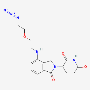 molecular formula C17H20N6O4 B12372323 Lenalidomide 4'-PEG1-azide 