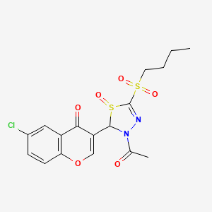 molecular formula C17H17ClN2O6S2 B12372328 Antifungal agent 94 