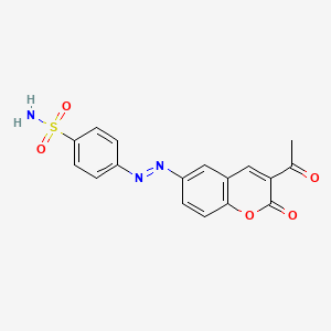 4-[(3-acetyl-2-oxochromen-6-yl)diazenyl]benzenesulfonamide