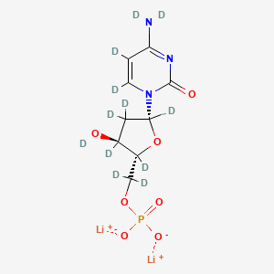 molecular formula C9H12Li2N3O7P B12372335 2'-Deoxycytidine-5'-monophosphoric acid-d12 (dilithium) 