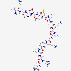 molecular formula C85H155N23O19S B12372341 H-Ile-Lys-Ile-Thr-Thr-Met-Leu-Ala-Lys-Leu-Gly-Lys-Val-Leu-Ala-His-Val-NH2 