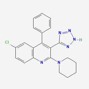 molecular formula C21H19ClN6 B12372408 6-Chloro-4-Phenyl-2-(Piperidin-1-Yl)-3-(1h-Tetrazol-5-Yl)quinoline 