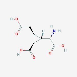 molecular formula C8H11NO6 B12372411 (1S,2S,3S)-2-((S)-Amino-carboxy-methyl)-3-carboxymethyl-cyclopropanecarboxylic acid 