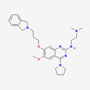 molecular formula C28H38N6O2 B12372420 N-[7-[3-(1,3-dihydroisoindol-2-yl)propoxy]-6-methoxy-4-pyrrolidin-1-ylquinazolin-2-yl]-N',N'-dimethylethane-1,2-diamine 