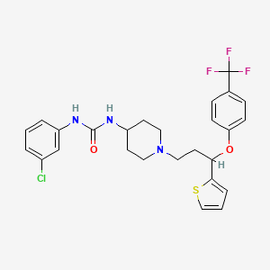 molecular formula C26H27ClF3N3O2S B12372426 Antibacterial agent 186 