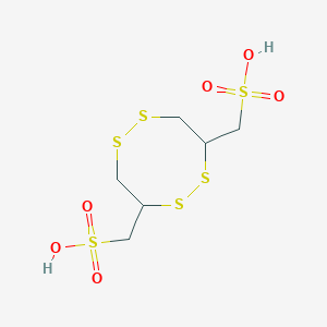 molecular formula C6H12O6S6 B12372432 [8-(Sulfomethyl)-1,2,5,6-tetrathiocan-3-yl]methanesulfonic acid 