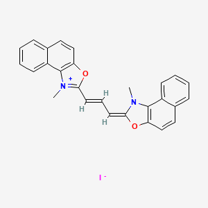 (2E)-1-methyl-2-[(E)-3-(1-methylbenzo[e][1,3]benzoxazol-1-ium-2-yl)prop-2-enylidene]benzo[e][1,3]benzoxazole;iodide