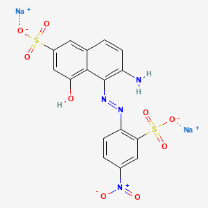 molecular formula C16H10N4Na2O9S2 B12372482 disodium;6-amino-4-hydroxy-5-[(4-nitro-2-sulfonatophenyl)diazenyl]naphthalene-2-sulfonate 