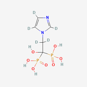 molecular formula C5H10N2O7P2 B12372498 Zoledronic acid-D5 