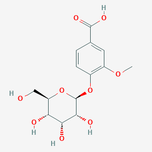 3-methoxy-4-[(2S,3R,4R,5S,6R)-3,4,5-trihydroxy-6-(hydroxymethyl)oxan-2-yl]oxybenzoic acid