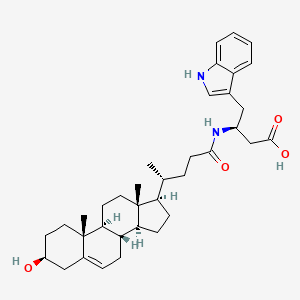 (3S)-3-[[(4R)-4-[(3S,8S,9S,10R,13R,14S,17R)-3-hydroxy-10,13-dimethyl-2,3,4,7,8,9,11,12,14,15,16,17-dodecahydro-1H-cyclopenta[a]phenanthren-17-yl]pentanoyl]amino]-4-(1H-indol-3-yl)butanoic acid