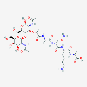 molecular formula C34H60N8O18 B1237255 Peptidoglycan(N-acetyl-D-glucosamine) 