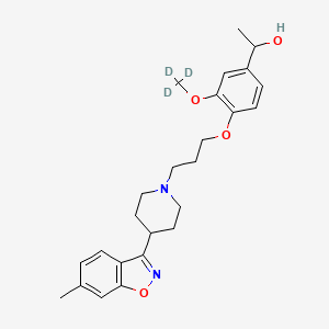 molecular formula C25H32N2O4 B12372553 Iloperidone metabolite P88-d3 