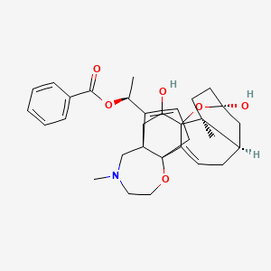 molecular formula C31H39NO6 B1237258 Batrachotoxinin A 20-alpha-benzoate CAS No. 78870-19-6
