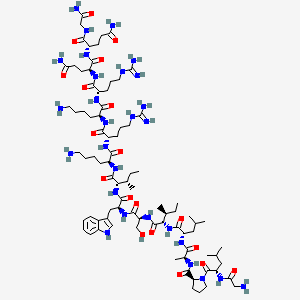 molecular formula C84H144N28O19 B12372729 H-Gly-Leu-Pro-Ala-Leu-Ile-Ser-Trp-Ile-Lys-Arg-Lys-Arg-Gln-Gln-Gly-NH2 