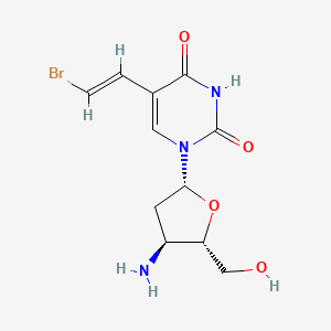 1-[(2R,4S,5S)-4-amino-5-(hydroxymethyl)oxolan-2-yl]-5-[(E)-2-bromoethenyl]pyrimidine-2,4-dione