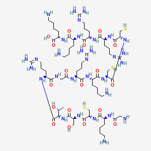 molecular formula C68H131N31O18S3 B12372761 H-Gly-Lys-Cys-Ser-Thr-Arg-Gly-Arg-Lys-Cys-Cys-Arg-Arg-Lys-Lys-OH 