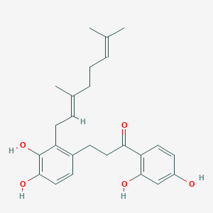 molecular formula C25H30O5 B1237281 2-Geranyl-2',3,4,4'-tetrahydroxydihydrochalcone CAS No. 113866-89-0