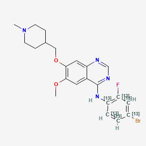 N-(4-bromo-2-fluoro(1,2,3,4,5,6-13C6)cyclohexa-1,3,5-trien-1-yl)-6-methoxy-7-[(1-methylpiperidin-4-yl)methoxy]quinazolin-4-amine