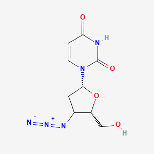 molecular formula C9H11N5O4 B1237287 1-[(2R,5S)-4-azido-5-(hydroxymethyl)oxolan-2-yl]pyrimidine-2,4-dione 