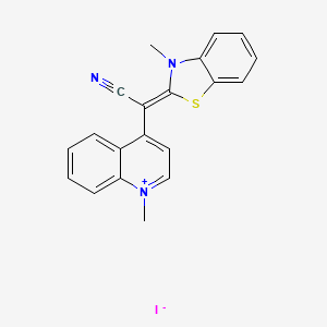 molecular formula C20H16IN3S B12372881 1-Methyl-4-[(3-methyl-2(3H)-benzothiazolylidene)-cyanomethyl]-quinolinium Iodide 