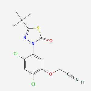 molecular formula C15H14Cl2N2O2S B12372952 5-Tert-butyl-3-(2,4-dichloro-5-prop-2-ynoxyphenyl)-1,3,4-thiadiazol-2-one 