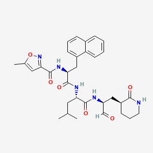 5-methyl-N-[(2S)-1-[[(2S)-4-methyl-1-oxo-1-[[(2S)-1-oxo-3-[(3S)-2-oxopiperidin-3-yl]propan-2-yl]amino]pentan-2-yl]amino]-3-naphthalen-1-yl-1-oxopropan-2-yl]-1,2-oxazole-3-carboxamide