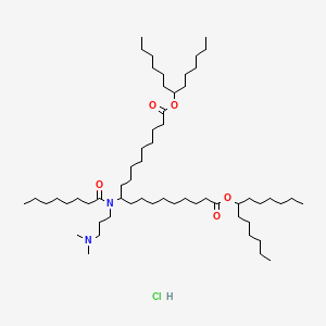 ditridecan-7-yl 10-[3-(dimethylamino)propyl-octanoylamino]nonadecanedioate;hydrochloride