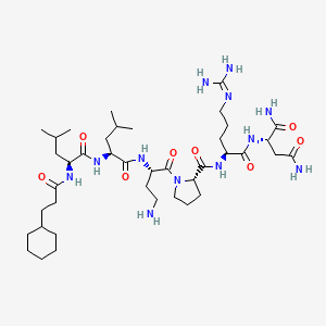 molecular formula C40H72N12O8 B12372991 3-Cyclohexylpropionyl-Leu-Leu-Dab-Pro-Arg-Asn-NH2 