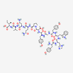 molecular formula C75H97N17O19 B12373029 H-Tyr-His-Trp-Tyr-Gly-Tyr-Thr-Pro-Gln-Asn-Val-Ile-OH 