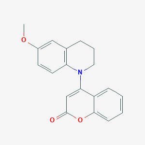 4-(6-methoxy-3,4-dihydro-2H-quinolin-1-yl)chromen-2-one