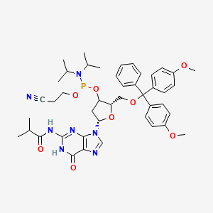 molecular formula C44H54N7O8P B12373064 DMT-L-dG(ib) Phosphoramidite 