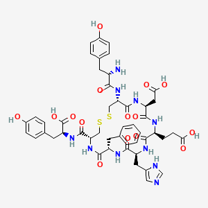 molecular formula C48H56N10O15S2 B12373095 H-Tyr-Cys(1)-Asp-Glu-His-Phe-Cys(1)-Tyr-OH 